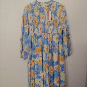 Fallen Willow watercolor dress